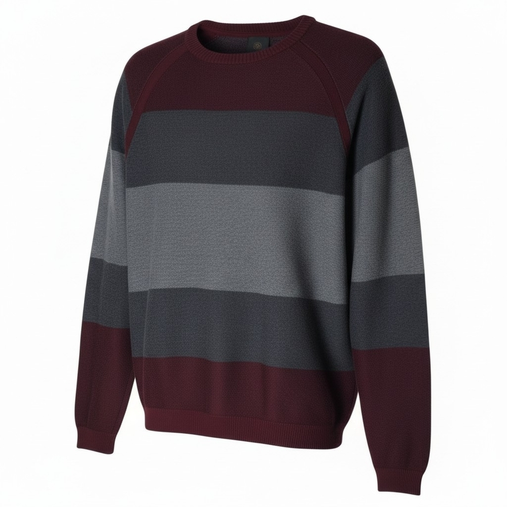 F/X Fusion men colorblock stripe pull over sweater size XL